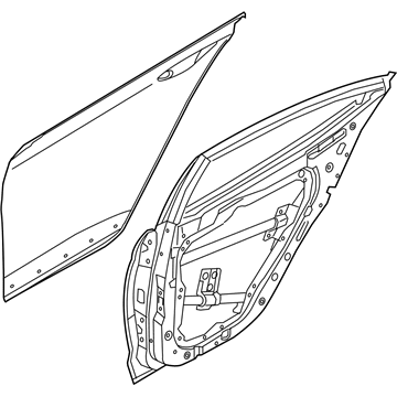 Hyundai 77003-G2000 Panel Assembly-Rear Door, LH