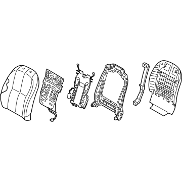 Kia 88300A9520DLQ Back Assembly-Front Seat, LH