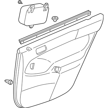 Honda 83733-S01-A01ZA Lining, R. RR. Door *NH178L* (EXCEL CHARCOAL)