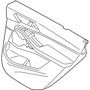 BMW 51-42-9-474-247 DOOR TRIM PANEL, REAR, LEFT