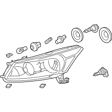 Honda 33150-TA0-A01 Headlight Assembly, Driver Side