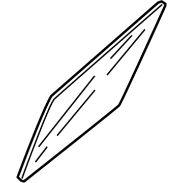 Honda 73330-TM8-A00 Glass, R. FR. Door Corner (Green)(Agc)