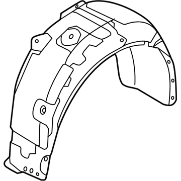 Hyundai 86821-B1000 Rear Wheel Guard Assembly, Left