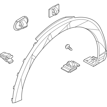 Hyundai 87711-GI000-CA GARNISH ASSY-FNDR SIDE, LH