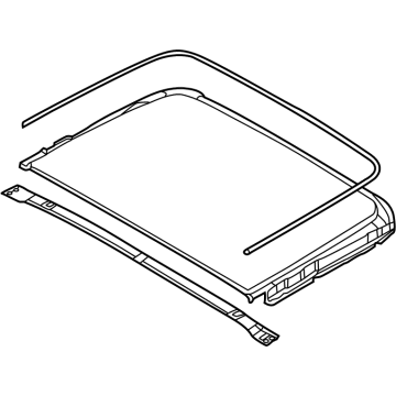 Nissan 91604-5MP1A GLASS ASSY-SUNROOF, REAR