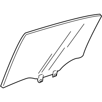 Acura 73400-TY2-A10 Glass Assembly, Right Rear Door (Green) (Agc)