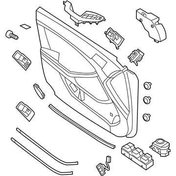 Kia 823012THR0DA2 Panel Complete-Front Door Trim