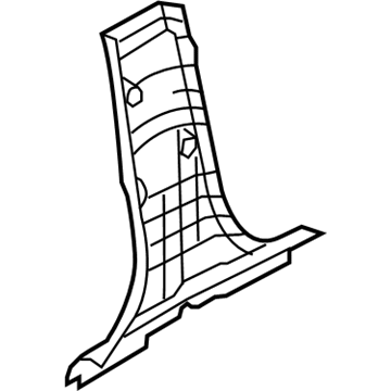 Hyundai 85835-1E000-OR Trim Assembly-Center Pillar Lower LH