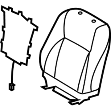 Lexus 71074-33G71-C2 Front Seat Back Cover, Left (For Separate Type)