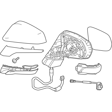 Lexus 87910-0E251-A1 Mirror Assembly, Outer R