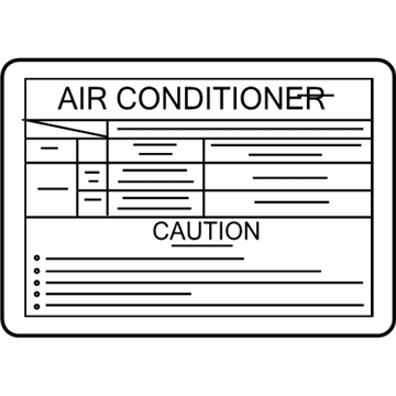 Nissan 27090-C945B Label-Caution, Air Conditioner