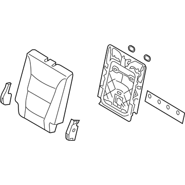 Kia 894001U600BD6 Back Assembly-2ND Seat, R