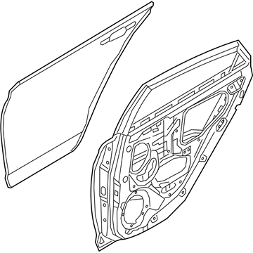 Hyundai 77003-J0000 Panel Assembly-Rear Door, LH