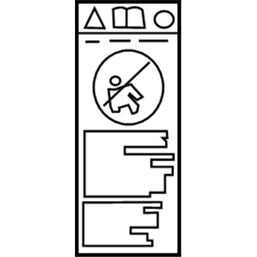 Toyota 74596-78010 Air Bag Label