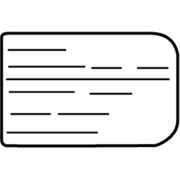 Lexus 74559-60030 Label, Fuel Information