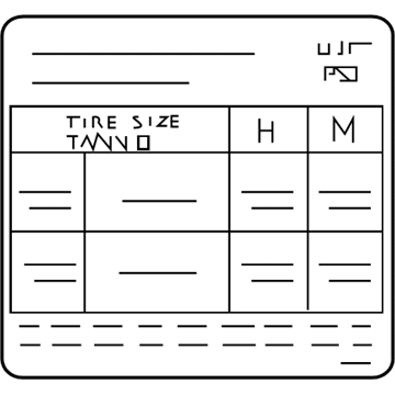 GM 19317635 Tire Info Label