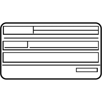 Toyota 11298-22154 Emission Label