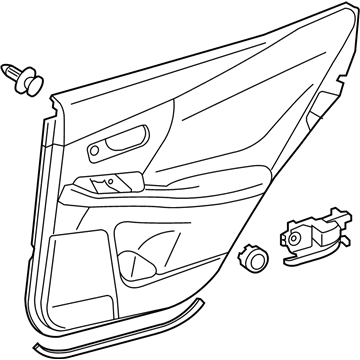 Lexus 67630-75010-C2 Board Sub-Assy, Rear Door Trim, RH