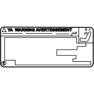 Lexus 74553-50052 Label, Front Seat Caution