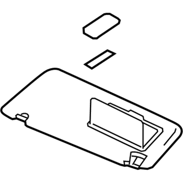 Nissan 96400-1LA3D Passenger Side Sun Visor Assembly