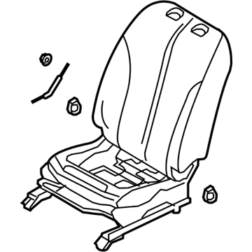 Nissan 87651-EM57A Back & Cushion & Adjuster Assy