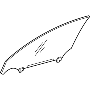 Lexus 68101-53053 Glass Sub-Assembly, Front Door