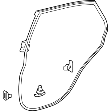 Lexus 67872-0E020 Weatherstrip, Rear Door, LH