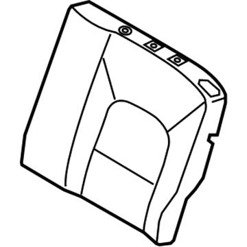 Kia 893601WFC0BGB Rear Seat Back Covering Assembly Left