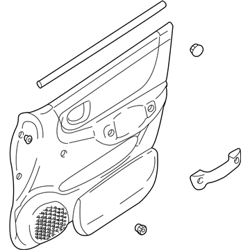 Hyundai 82301-25030-IZ Panel Complete-Front Door Trim, LH