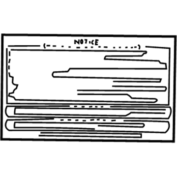 Toyota 36369-35390 Info Label