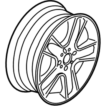 BMW 36-11-6-784-124 Light Alloy Rim, Black