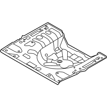 Hyundai 65513-3X000 Panel Assembly-Rear Floor, Rear
