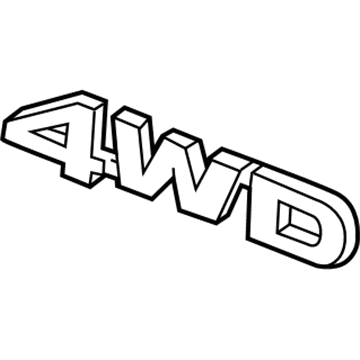 Honda 75719-TP7-A01 Emblem, Rear (4Wd)