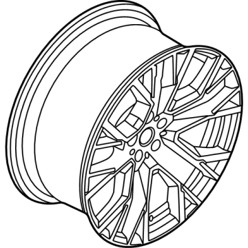 BMW 36-11-9-502-648 DISC WHEEL, LT.ALLOY, JET BL