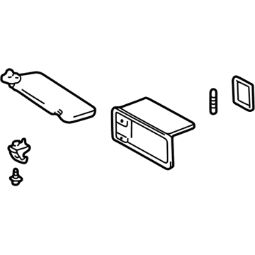 Lexus 74320-53111-B0 Visor Assy, LH