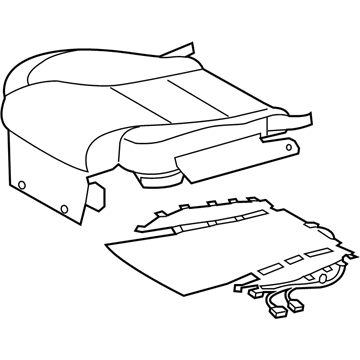 Lexus 71071-30G80-B2 Front Seat Cushion Cover Sub-Assembly, Right (For Separate Type)
