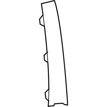 Lexus 75755-30120 Moulding, Front Door Window Frame, Rear RH