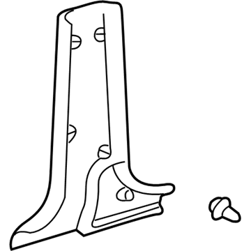 Lexus 62413-50050-A0 Garnish, Center Pillar, Lower RH