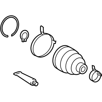 Lexus 04439-0T011 Boot Kit, Rear Drive Shaft