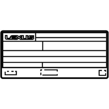 Lexus 11298-31520 Label, Emission Control Information