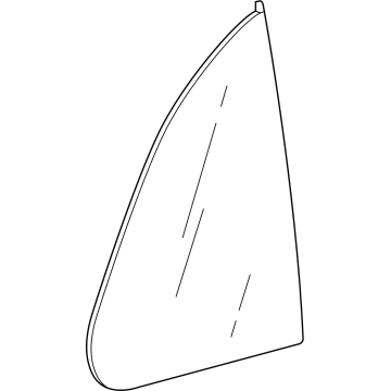 Honda 73501-3W0-305 GLASS R, QTR WSHLD