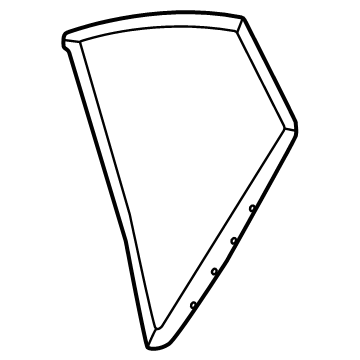 Nissan 82220-6LE0A Glass Assembly-Rear Door Partition, RH