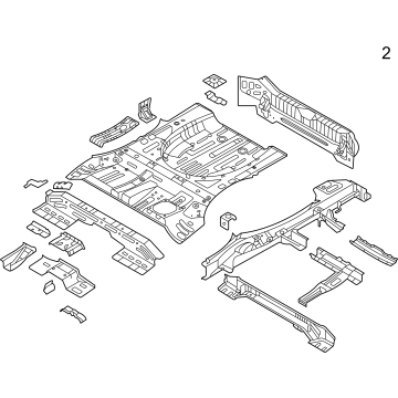 Hyundai 65500-N9050 PANEL COMPLETE-REAR FLOOR