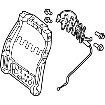 Nissan 87654-1PD0A Frame Assembly-Front Seat Back, LH