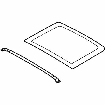 Nissan 91604-6RA0A Glass Assy-Sunroof, Rear