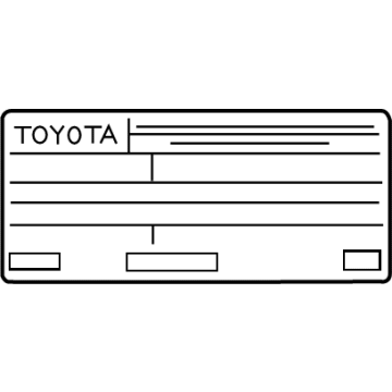 Toyota 11298-F0232 LABEL, EMISSION CONT