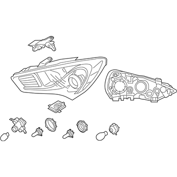 Hyundai 92101-2M530 Headlamp Assembly, Left