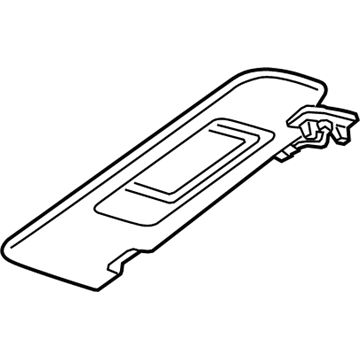 BMW 51-16-7-252-051 Sun Visor, Foil, With Mirror, Left