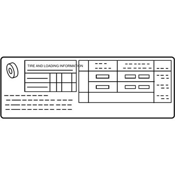 Nissan 99090-3NF0A PLACARD Tire Lt