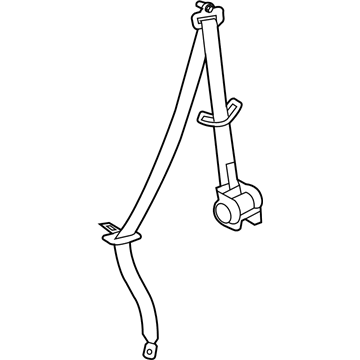 Lexus 73370-60431-A0 Belt Assembly, Rear NO.1 Seat